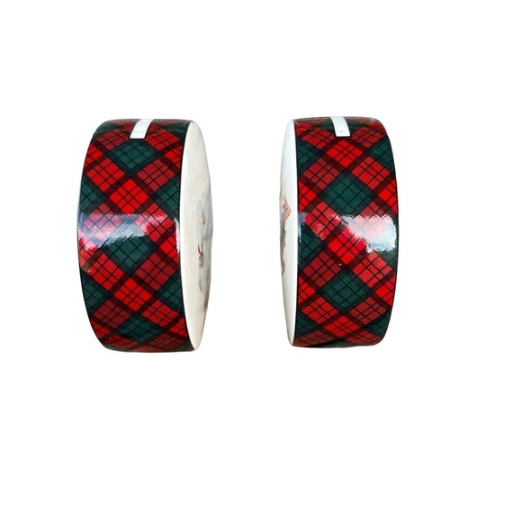 Arita Tartan Plaid Salt & Pepper Shaker Set Christmas Holiday Table Discontinued - Picture 3 of 5